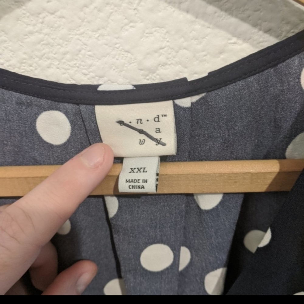 A.NEW.DAY Polka Dot Dress XXL - Picture 2 of 5